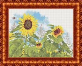 Схема для вышивки бисером КБЦ-3032 Подсолнухи