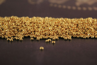 Бисер Япония круглый 11/0 5 г PF0557 Permanent Finish золотой