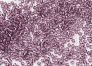 Бисер Чехия круглый 08/0 50г 25016 прозрачный сиреневый, белая линия внутри