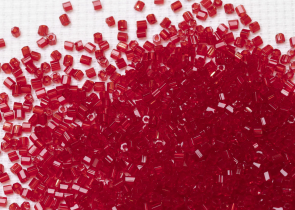 Бисер Чехия рубка 11/0 50г 90070 прозрачный красный